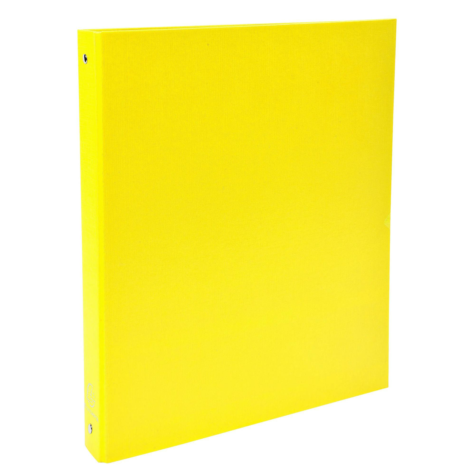 Exacompta Classeur rembordé polypropylène 4 anneaux 30mm - A4 Jaune - vue 2