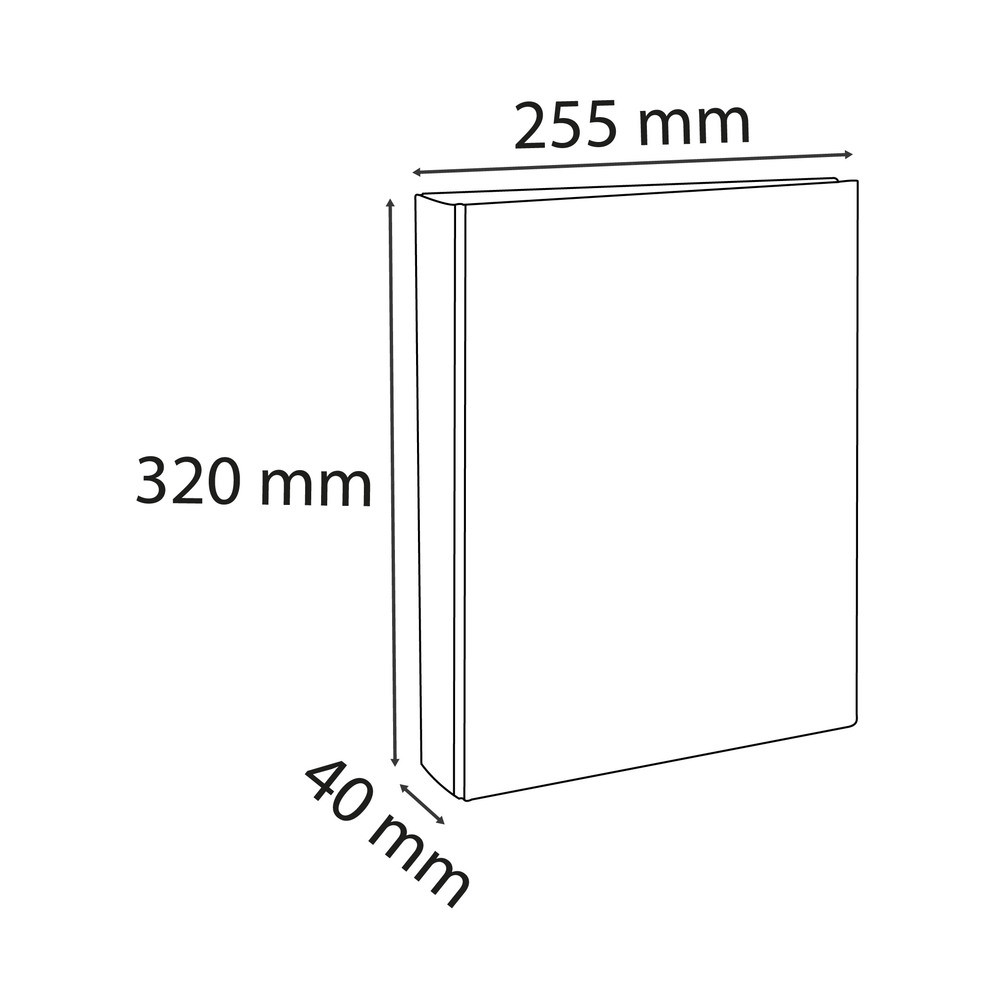 EXACOMPTA Classeur rembord polypropylne 4 anneaux ronds de 25mm sur 3eme de couverture - Couleurs assorties