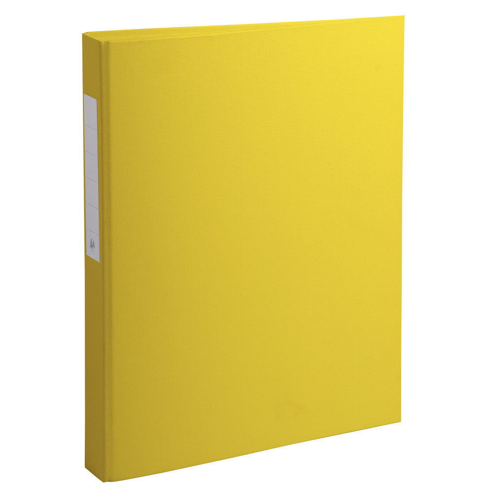 EXACOMPTA Classeur rembord polypropylne 4 anneaux ronds de 25mm sur 3eme de couverture - Jaune