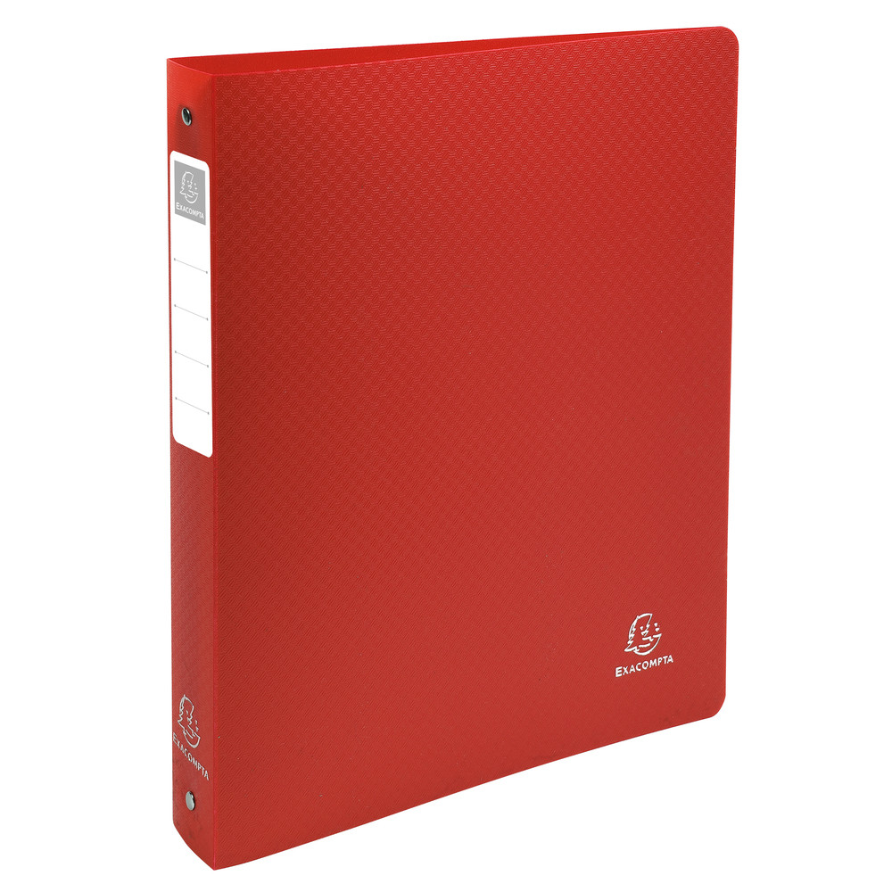 EXACOMPTA Classeur 4 anneaux 30mm polypropylne OPAK rigide 10/10e - A4 Maxi. - Rouge