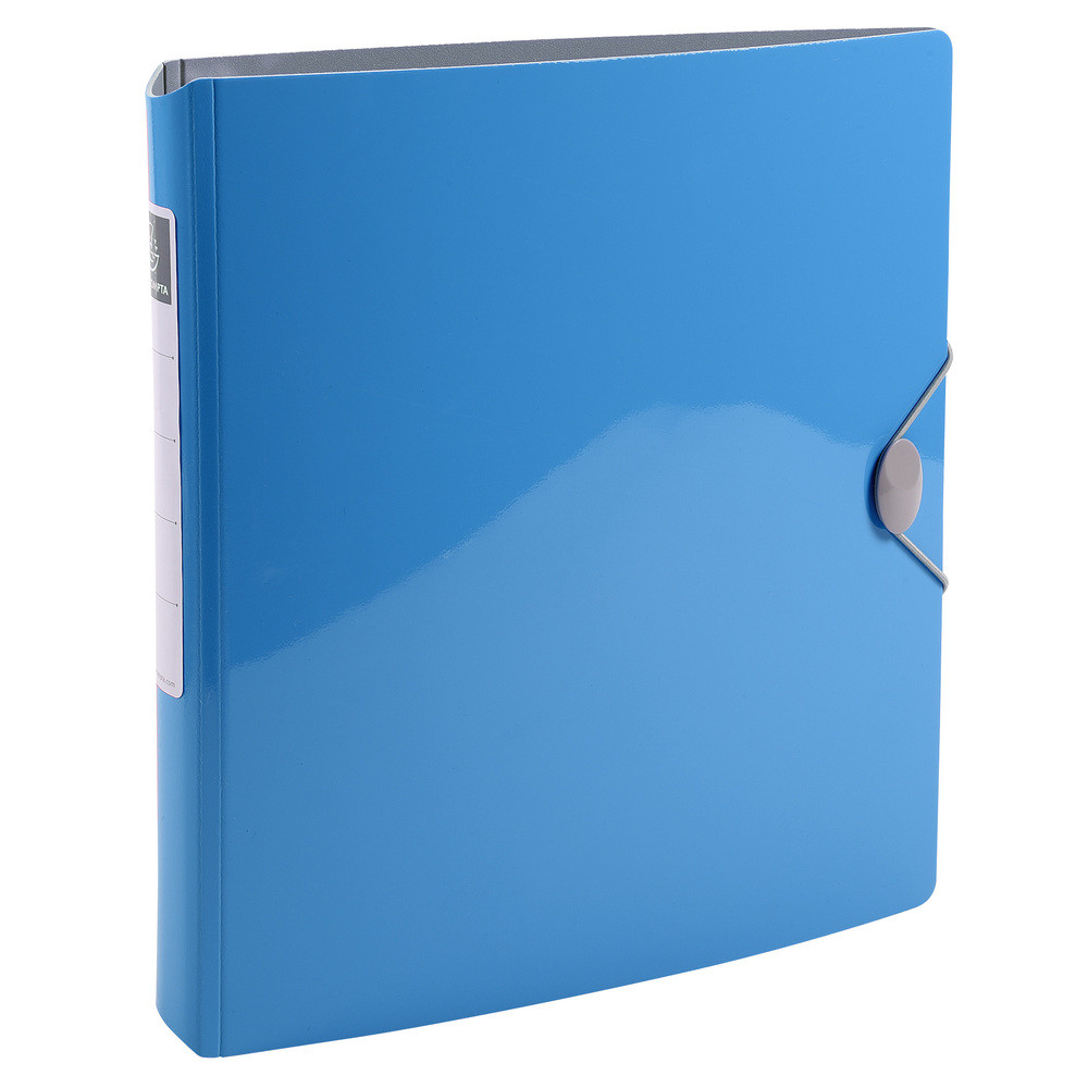 EXACOMPTA Classeur 4 anneaux 30mm IDERAMA PP en polypropylne rigide - A4 - Bleu clair