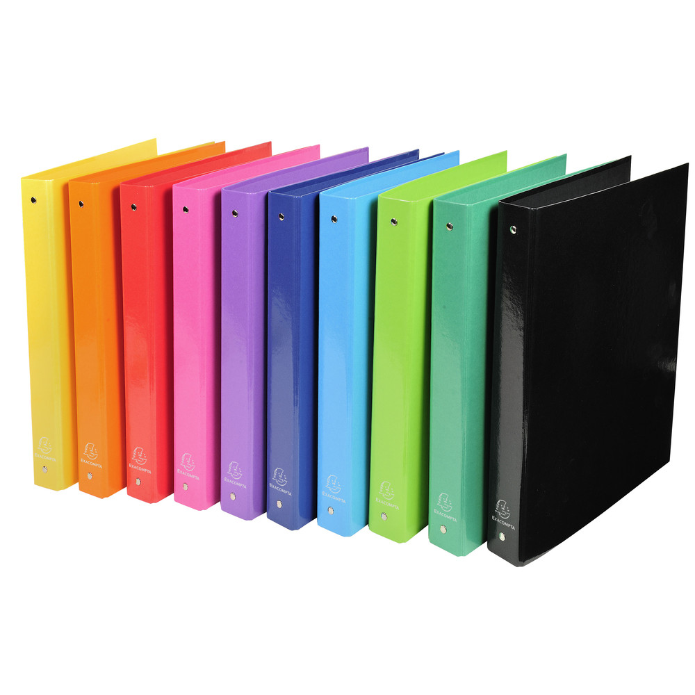 EXACOMPTA Classeur A4 4 anneaux 30mm Iderama - Couleurs assorties