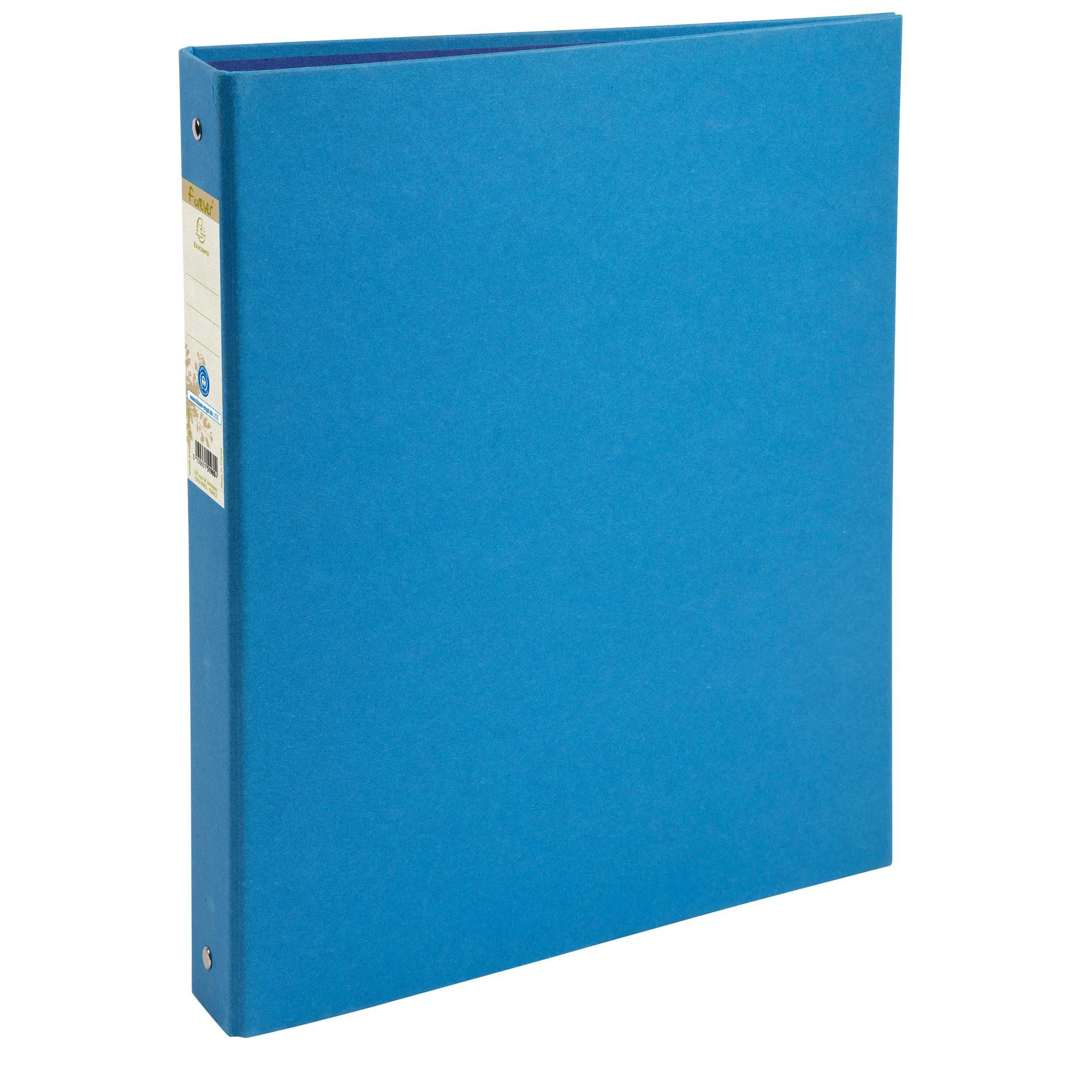 Exacompta Classeur rembordé papier 4 anneaux 30mm Forever - A4 Bleu - vue 2