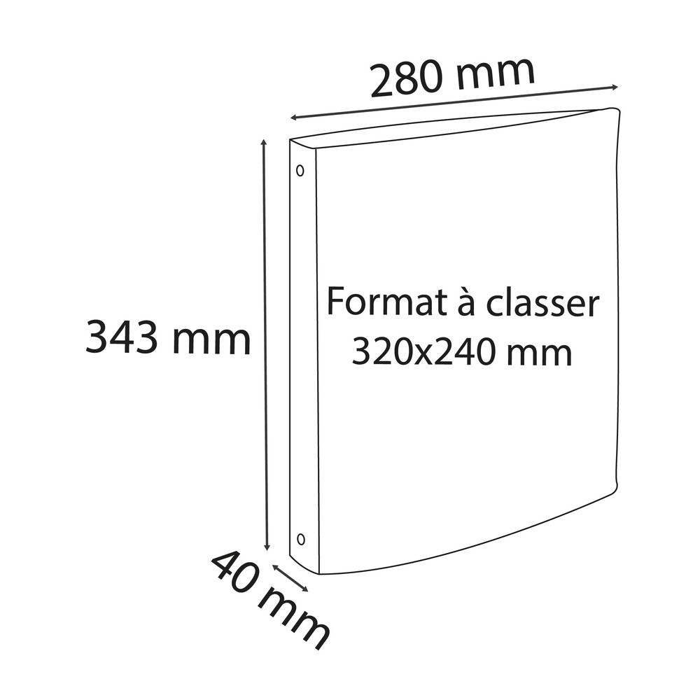 EXACOMPTA Classeur rembord PVC 4 anneaux 30mm - A4 maxi 24x32cm - Couleurs assorties