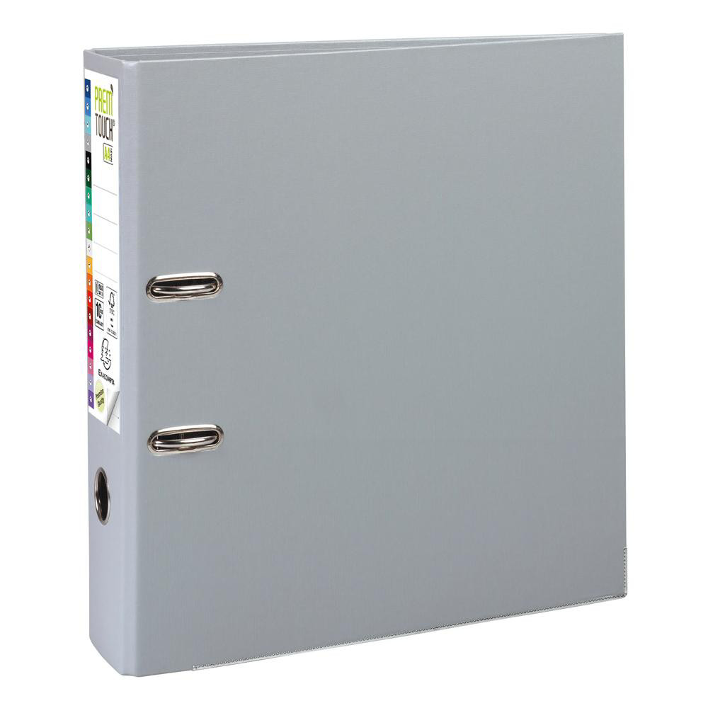 Classeur Prem Touch A4+ - EXACOMPTA - Dos 80mm - Gris fonc&eacute;