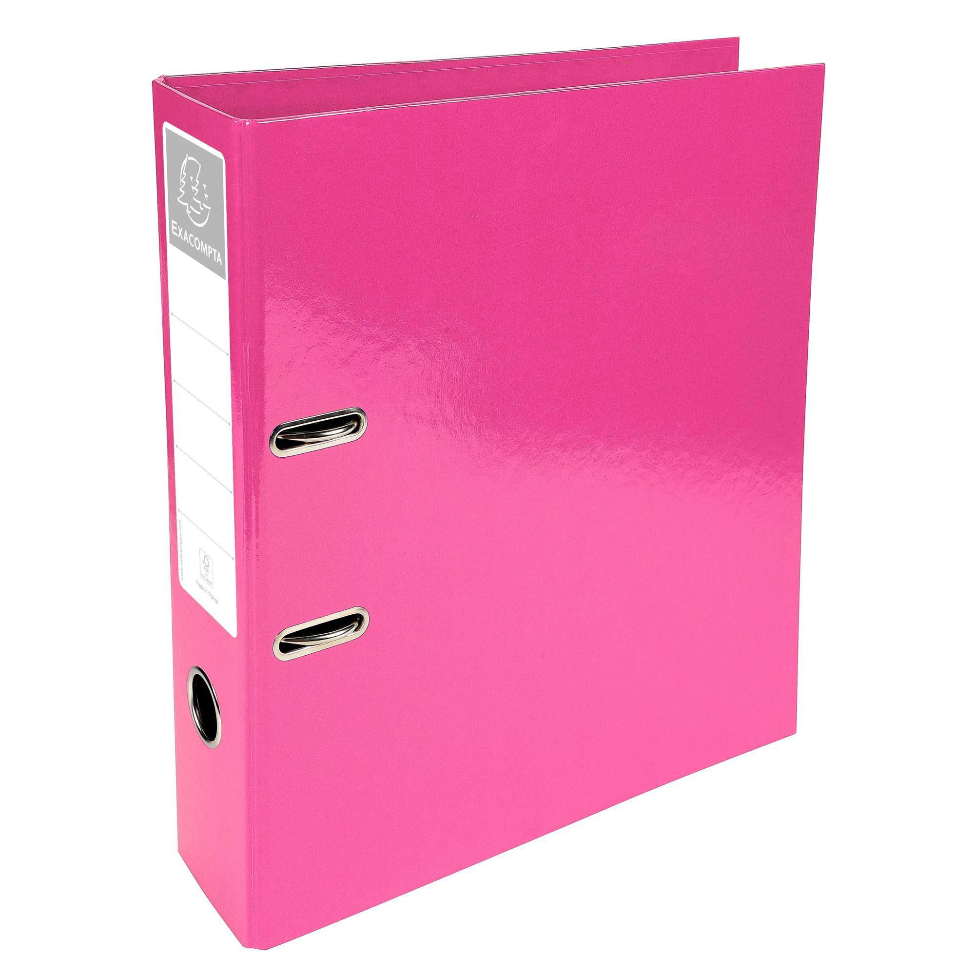 Exacompta Classeur à levier Iderama Prem'Touch dos 70mm Rose - vue 2