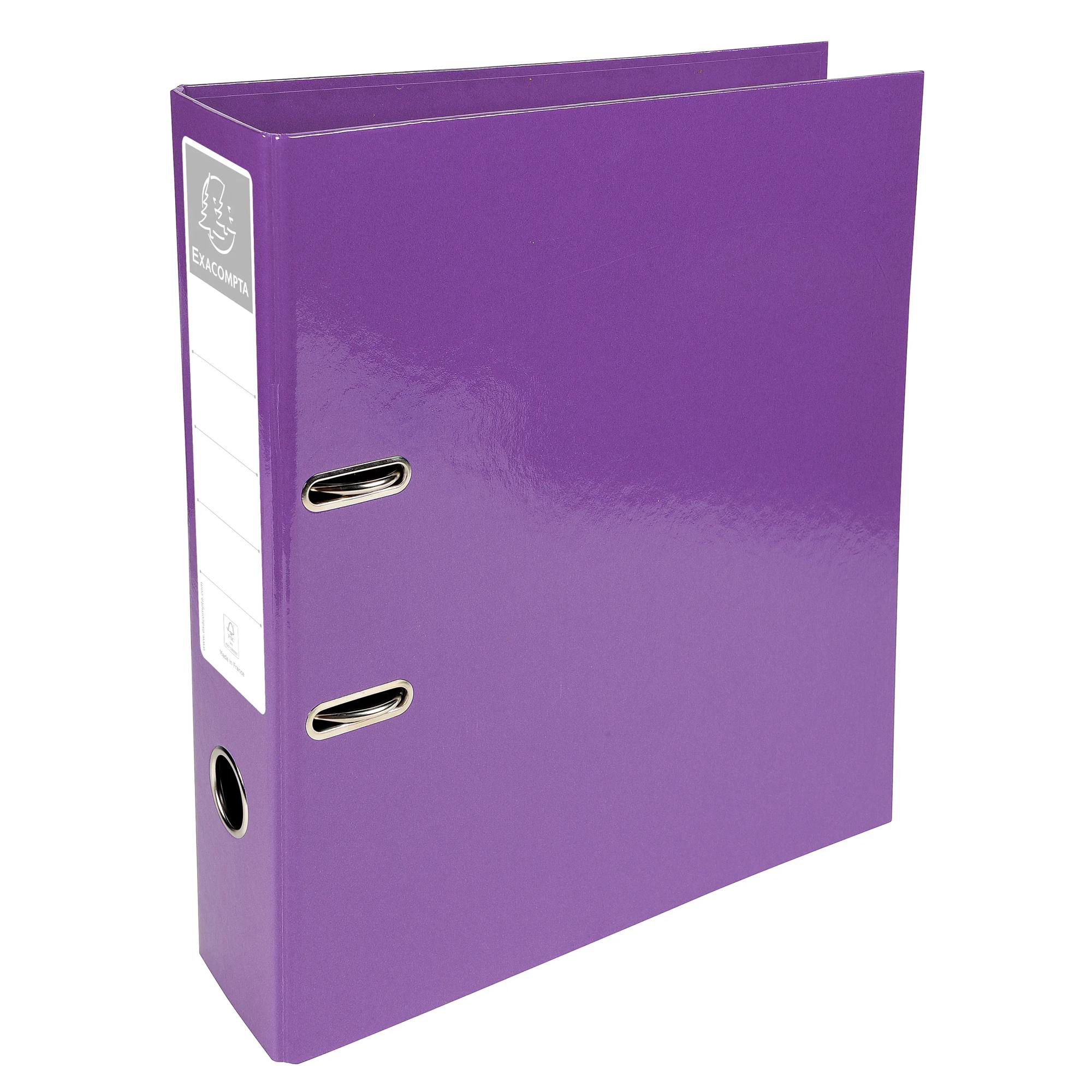 Exacompta Classeur à levier Iderama Prem'Touch dos 70mm Violet - vue 2