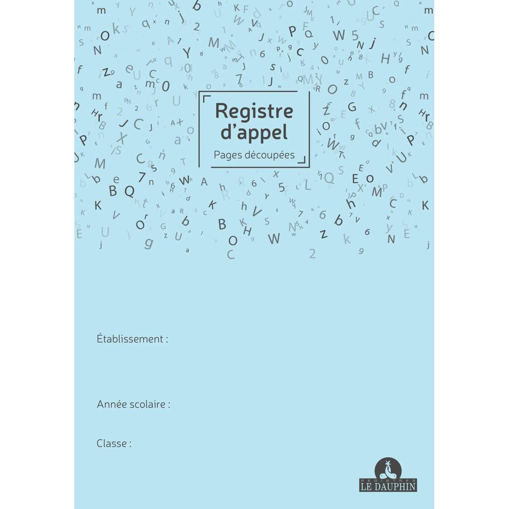 LE DAUPHIN Registre annuel d'appel journalier, 297X210, pages dcoupes, 24 pages - Vert