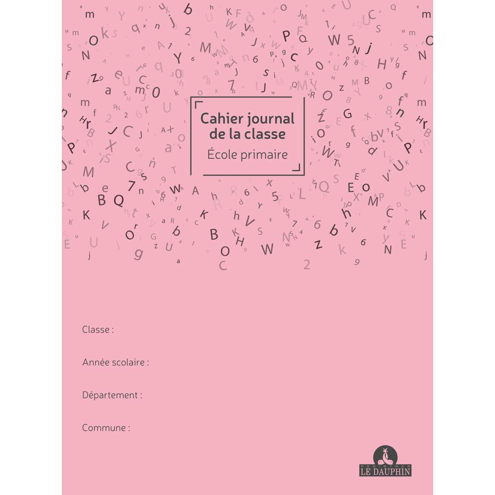 LE DAUPHIN Cahier journal classe 320X240 96 pages - Couleurs assorties