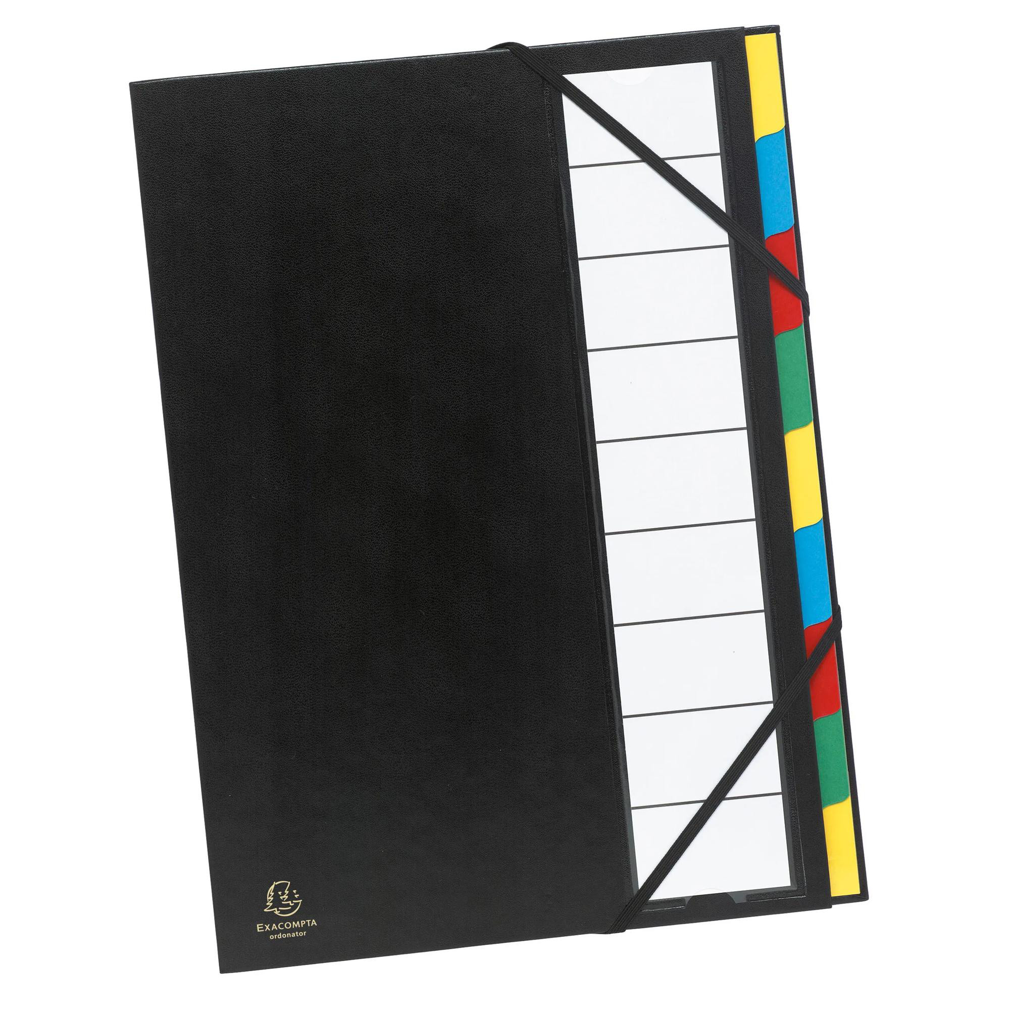 EXACOMPTA Trieur rigide ordonator dos extensible 9 compartiments - Couleurs assorties