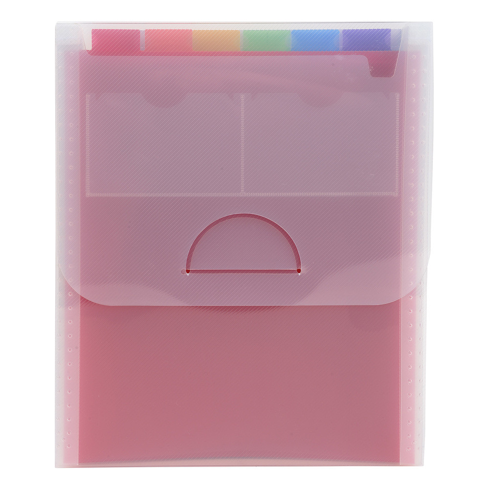 EXACOMPTA Trieur valisette vertical 6 compartiments Crystal - A4 - Cristal