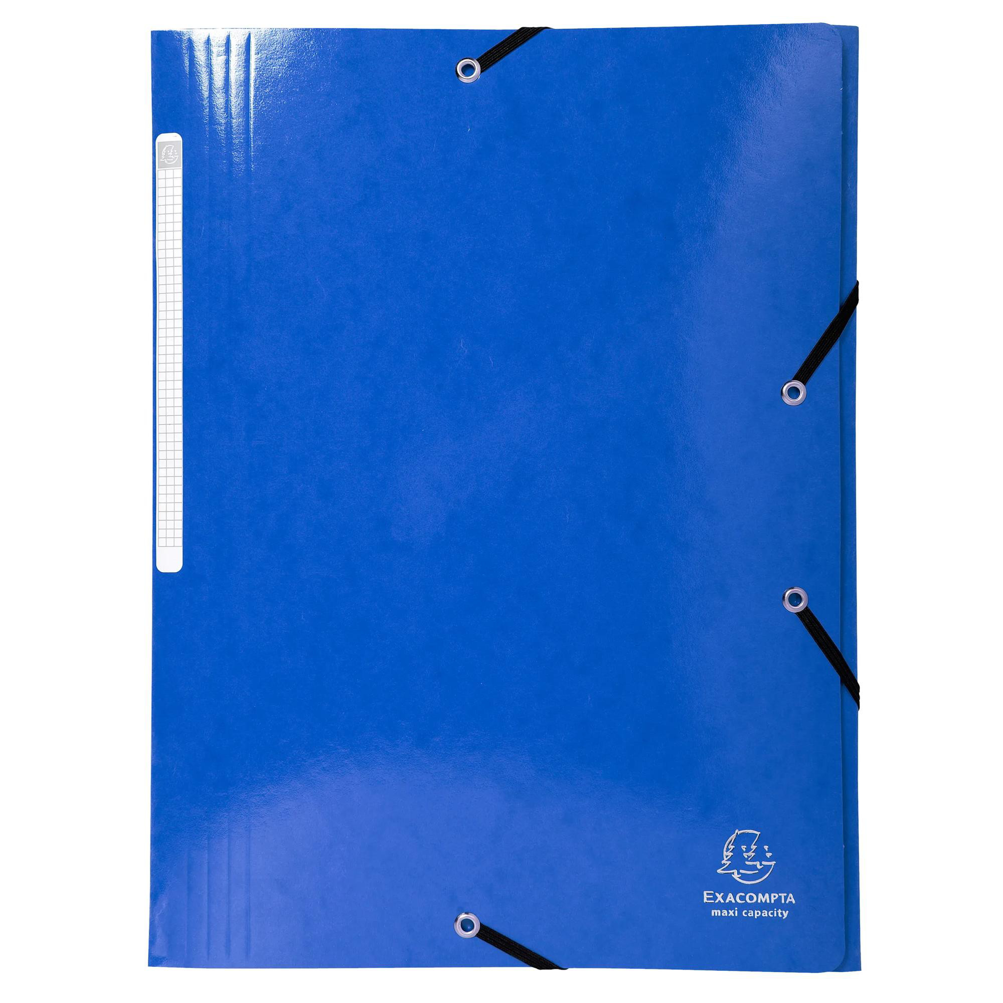 Exacompta Chemise à élastiques 3 rabats Maxi capacity carte lustrée pelliculée 425gm2 Iderama A4 - vue 2