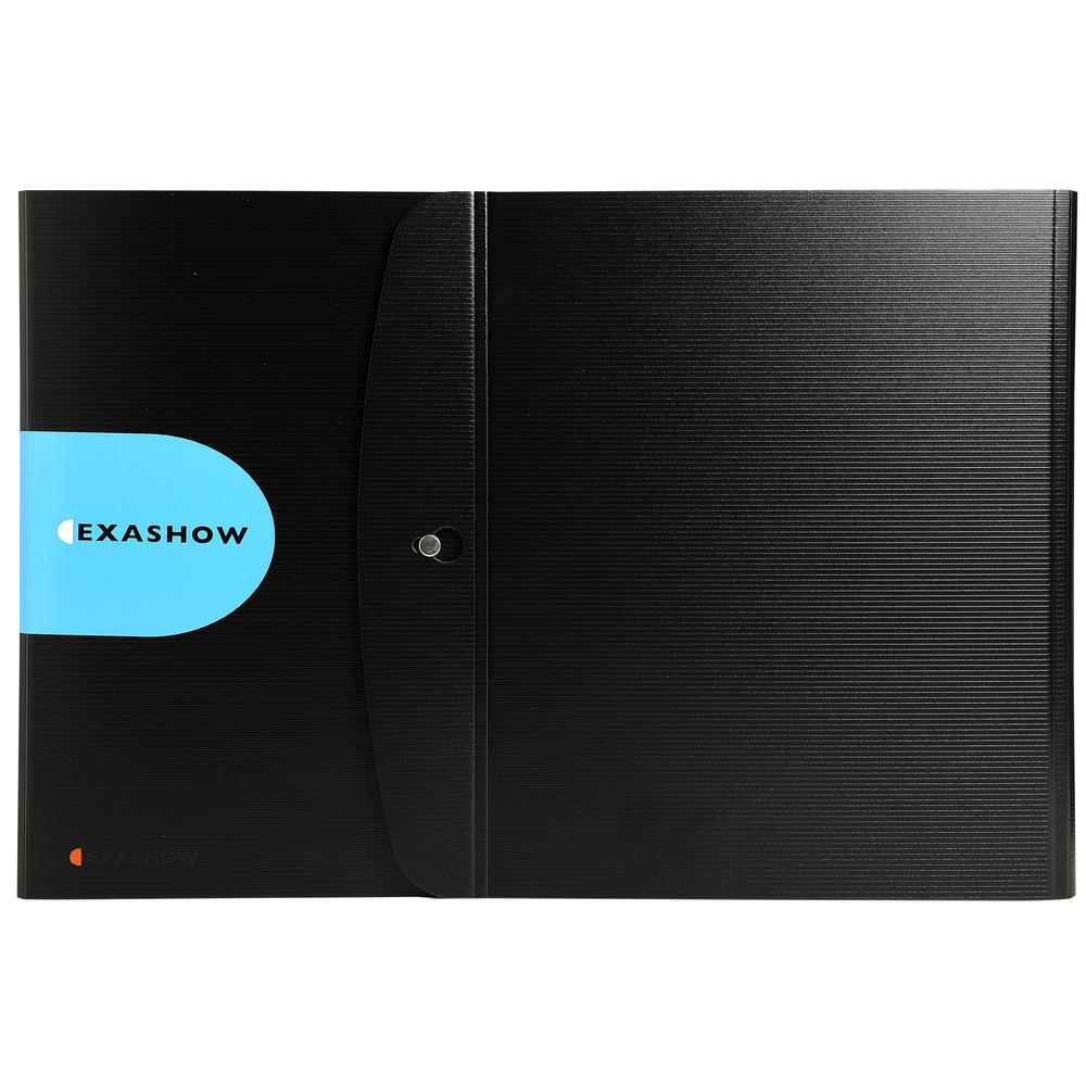 EXACOMPTA Classeur de prsentation Exashow en polypropylne 4 anneaux 30mm Exactive - A3 - Noir