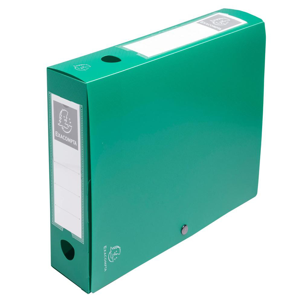 EXACOMPTA Boite de classement à pression Dos 60mm polypropylène 7/10e Opaque - A4 - Vert