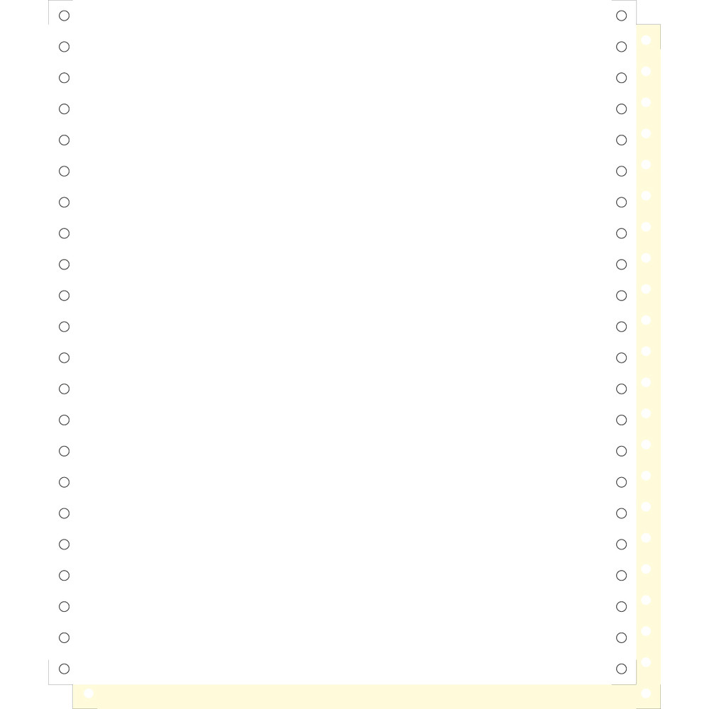 EXACOMPTA 1000 feuilles de listing autocopiantes blanc/jaune 240x11 2plis Bandes Caroll Dtachables - Blanc