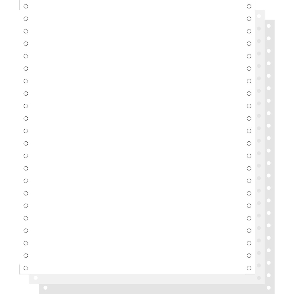 EXACOMPTA 1000 feuilles de listing autocopiantes blanc 240x11 3plis Bandes Caroll Dtachables - Blanc