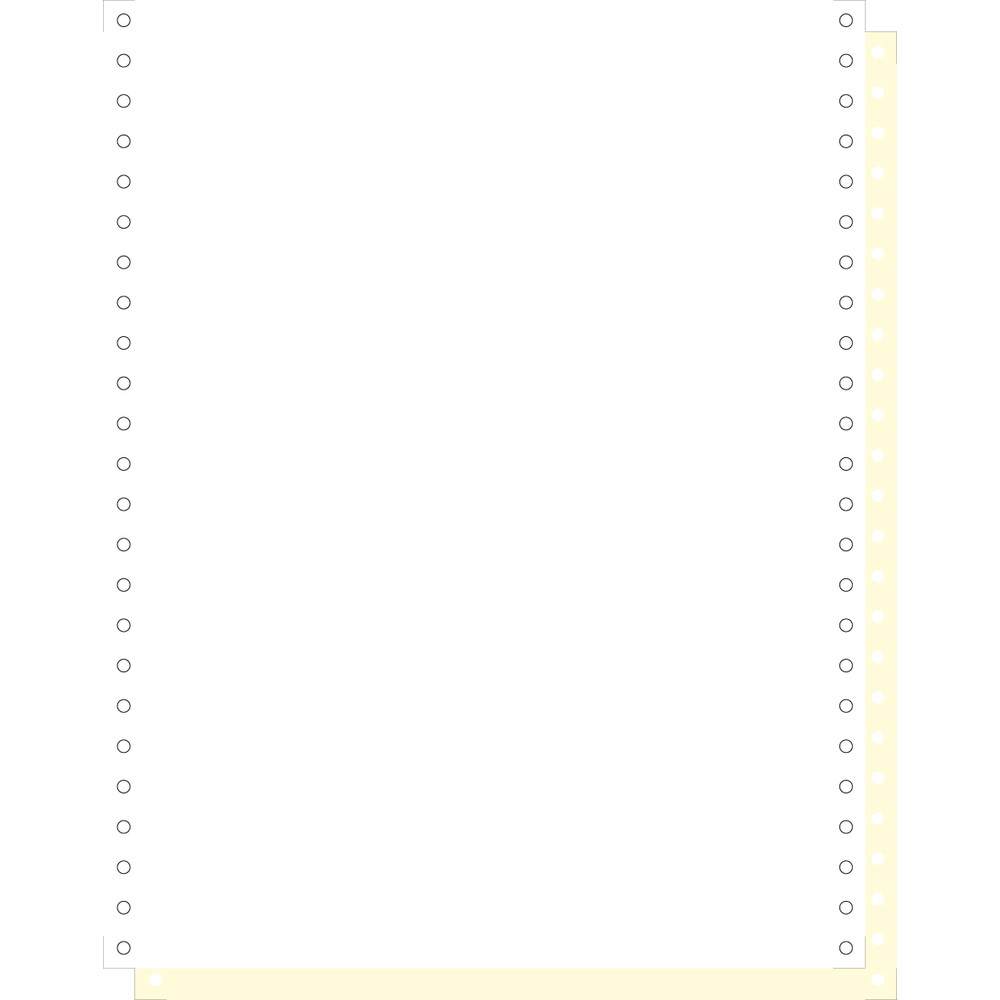 EXACOMPTA 1000 feuilles de listing autocopiantes blanc/jaune 240x12 2plis Bandes Caroll Dtachables - Blanc