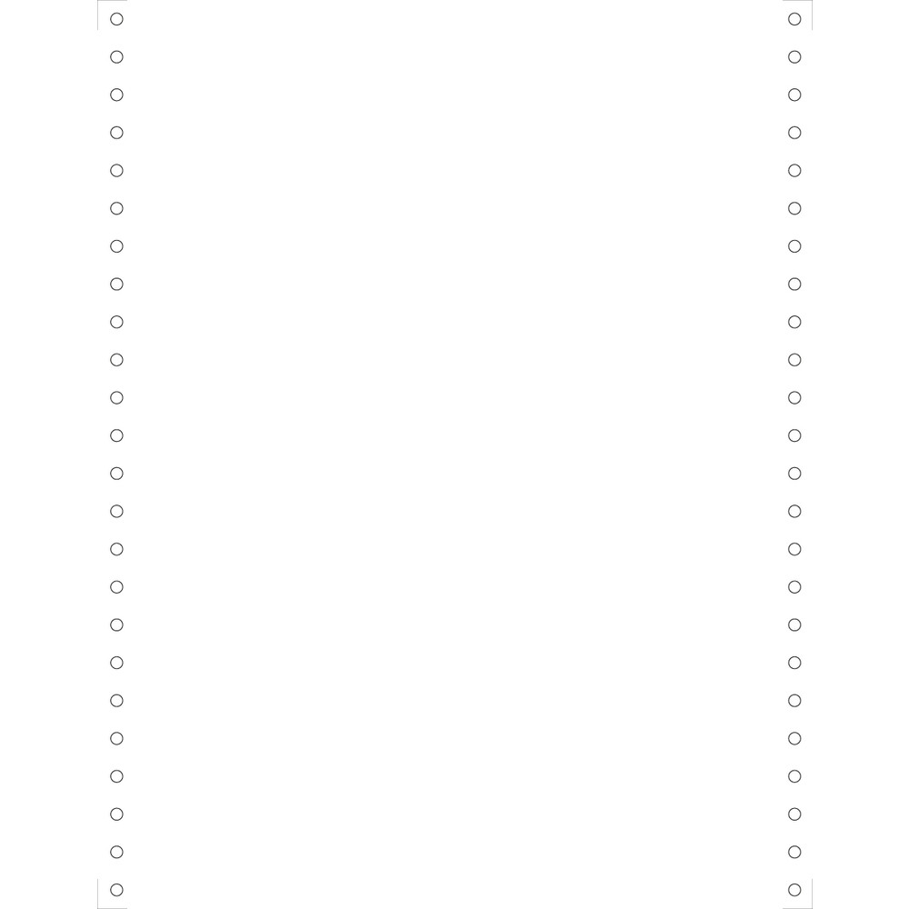 EXACOMPTA 2000 feuilles de listing blanc 240x12'' 1pli microperforations 4 cts Bandes Caroll Dtachables Papier Clairalfa 80g - Blanc