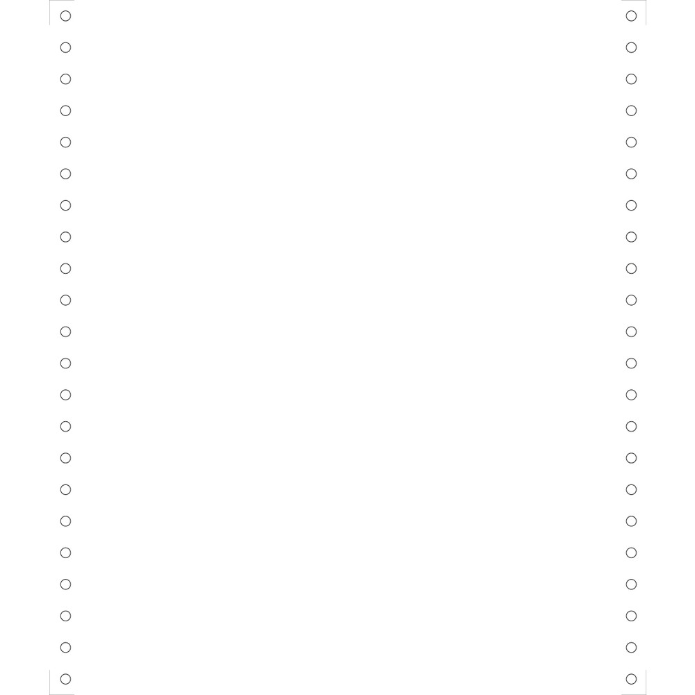EXACOMPTA 2000 feuilles de listing blanc 240x11 1pli Bandes Caroll Dtachables 70g - Blanc