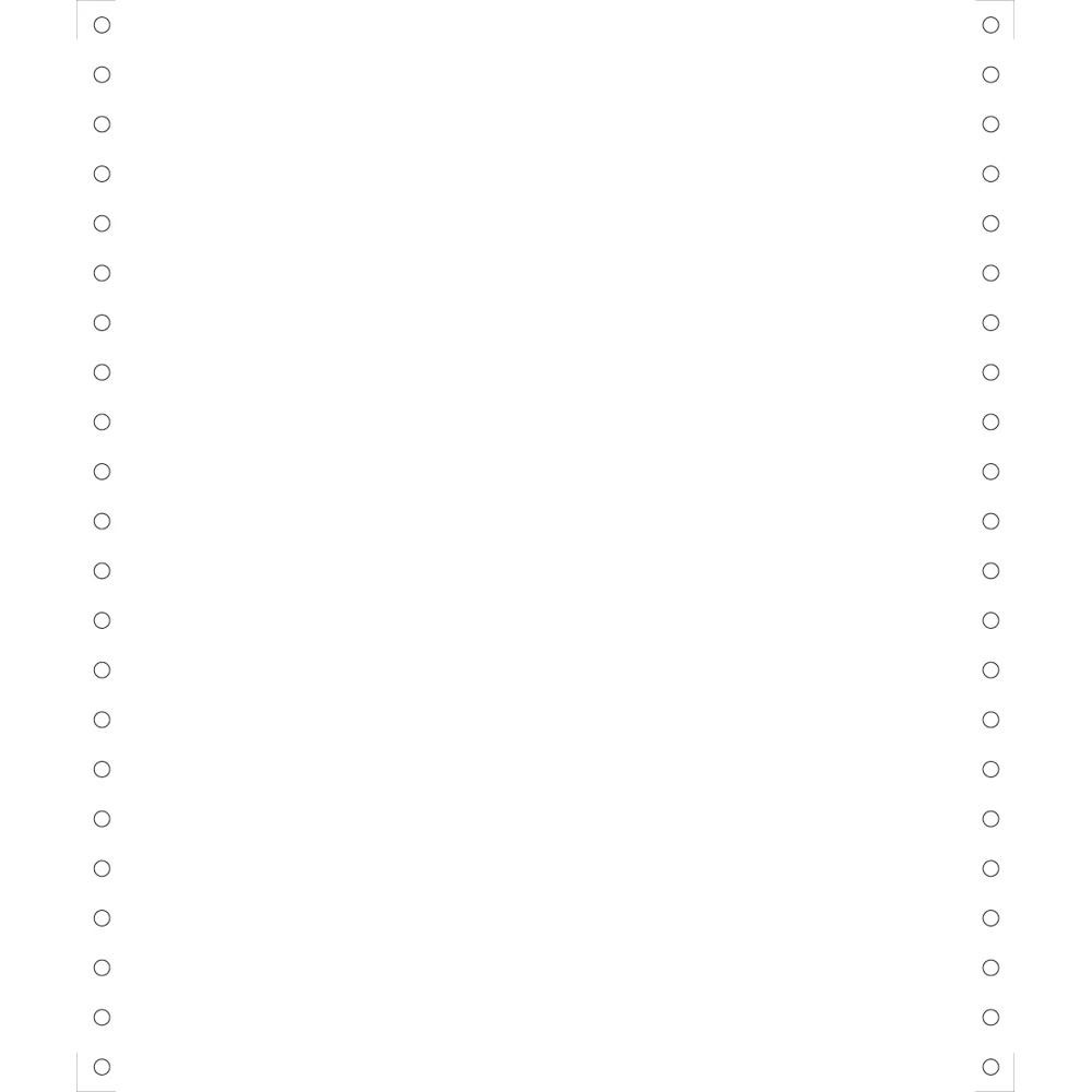 EXACOMPTA 2000 feuilles de listing blanc 240x11 1pli Bandes Caroll Détachables 70g - Blanc