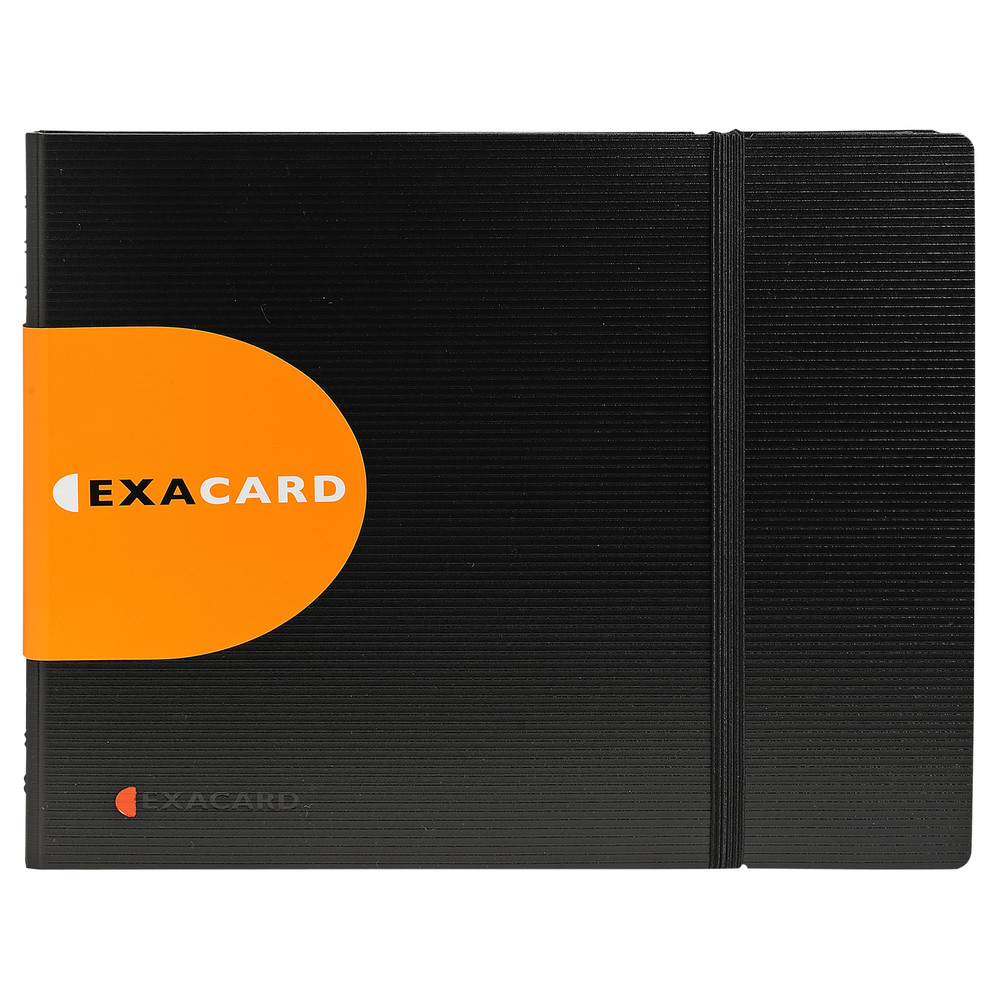 EXACOMPTA Porte cartes de visite Exacard  pochettes dtachables 240 cartes Exactive - 20x25cm - Noir