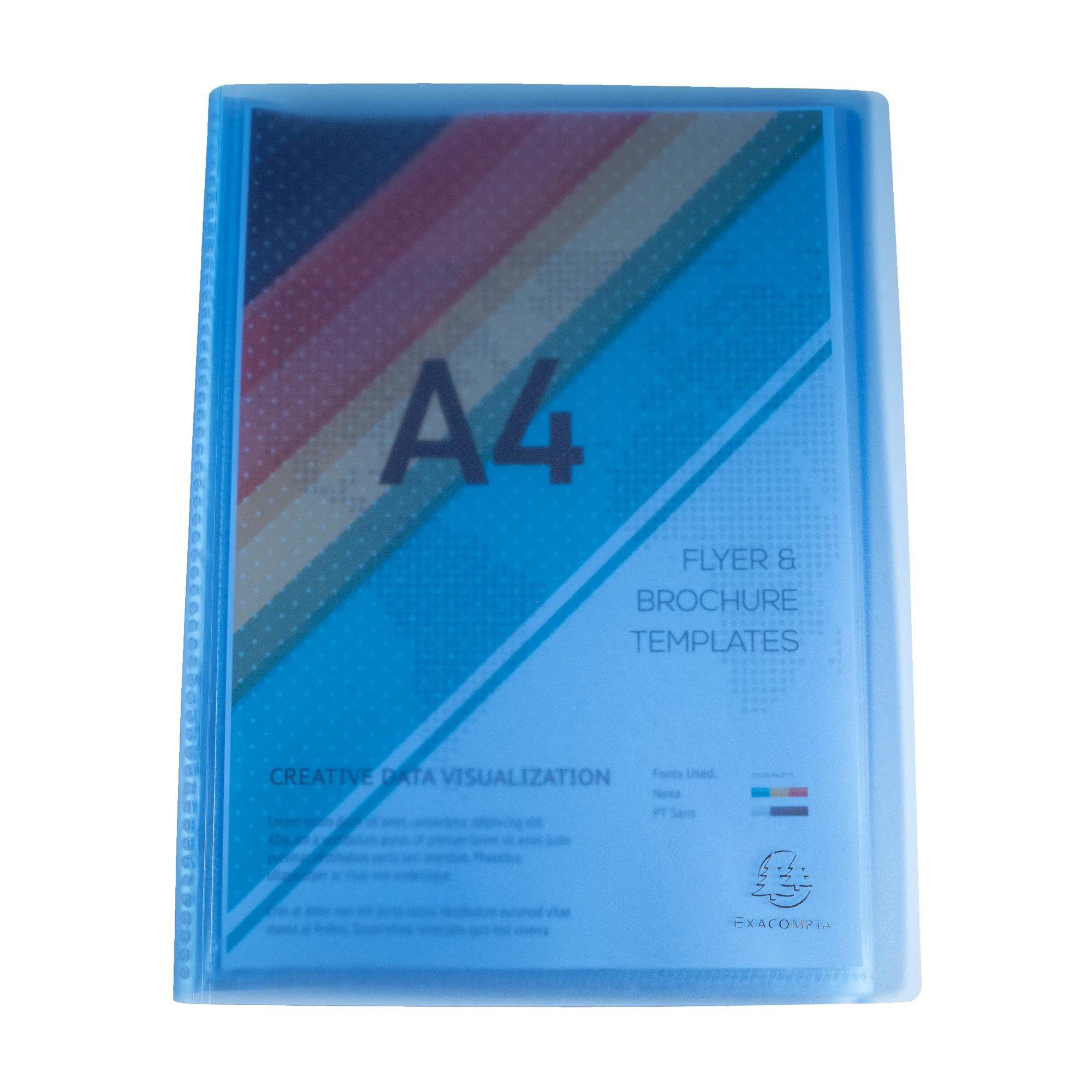 EXACOMPTA Protège-documents en polypropylène semi rigide Chromaline 160 vues - A4 - Couleurs assorties