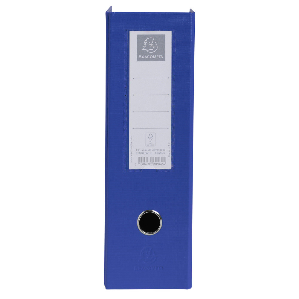 EXACOMPTA Porte-revues PP - Dos 100mm - livrs  plat - 23x31cm - Bleu fonc