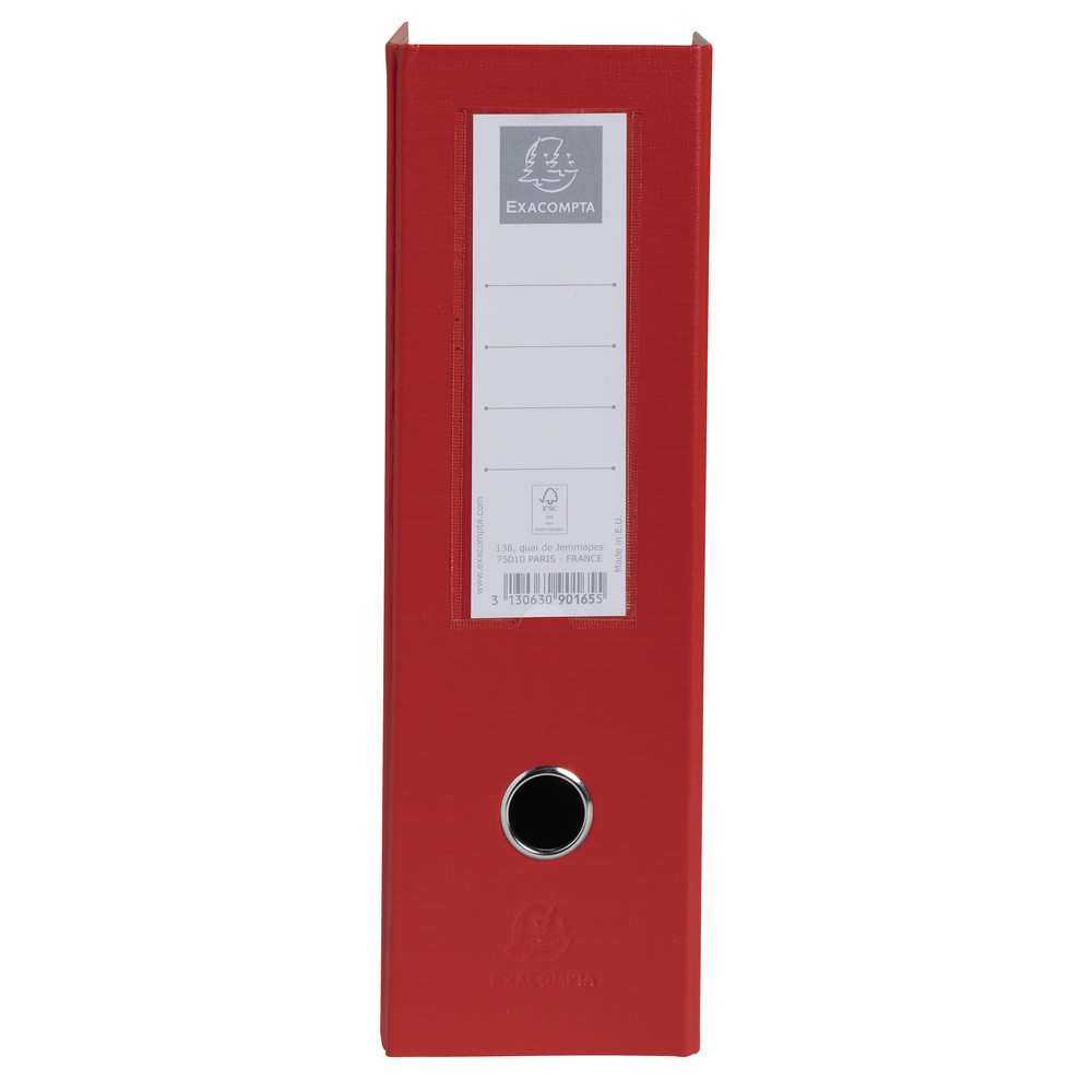 EXACOMPTA Porte-revues PP - Dos 100mm - livrs  plat - 23x31cm - Rouge
