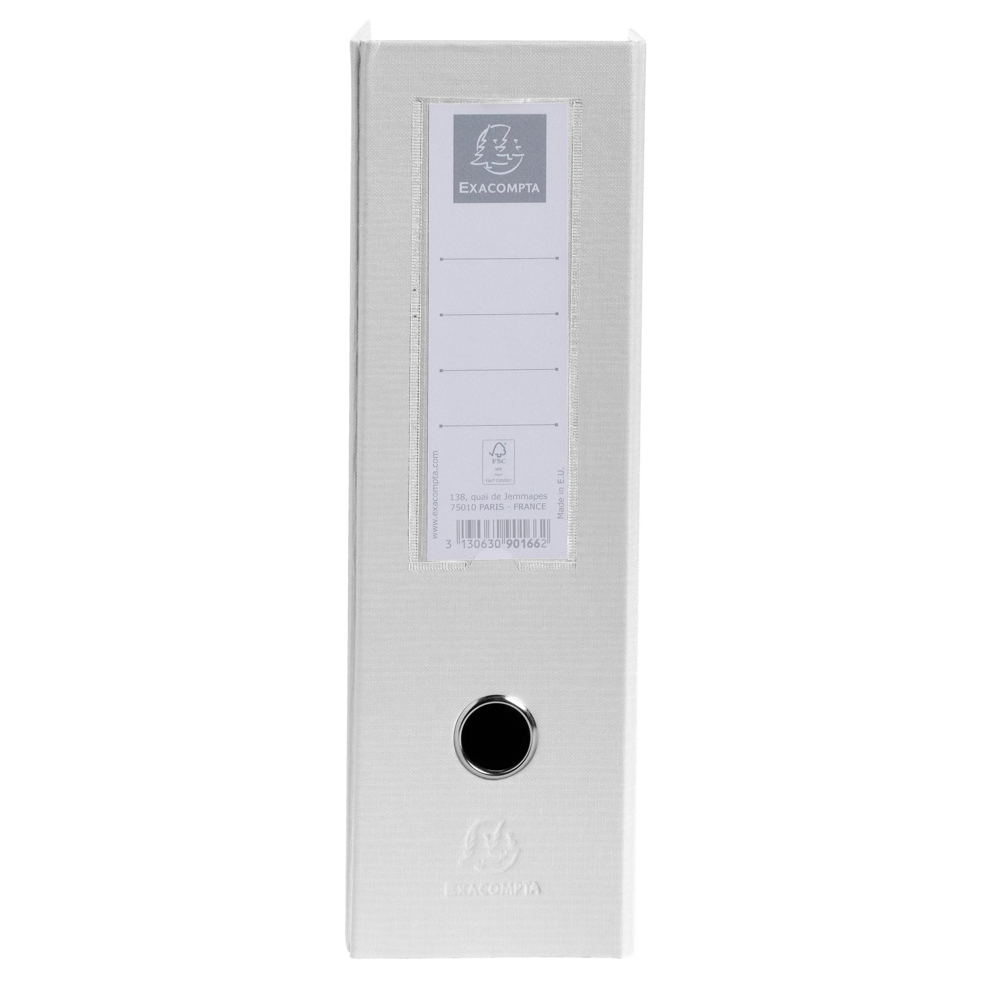 EXACOMPTA Porte-revues PP - Dos 100mm - livrés à plat - 23x31cm - Blanc