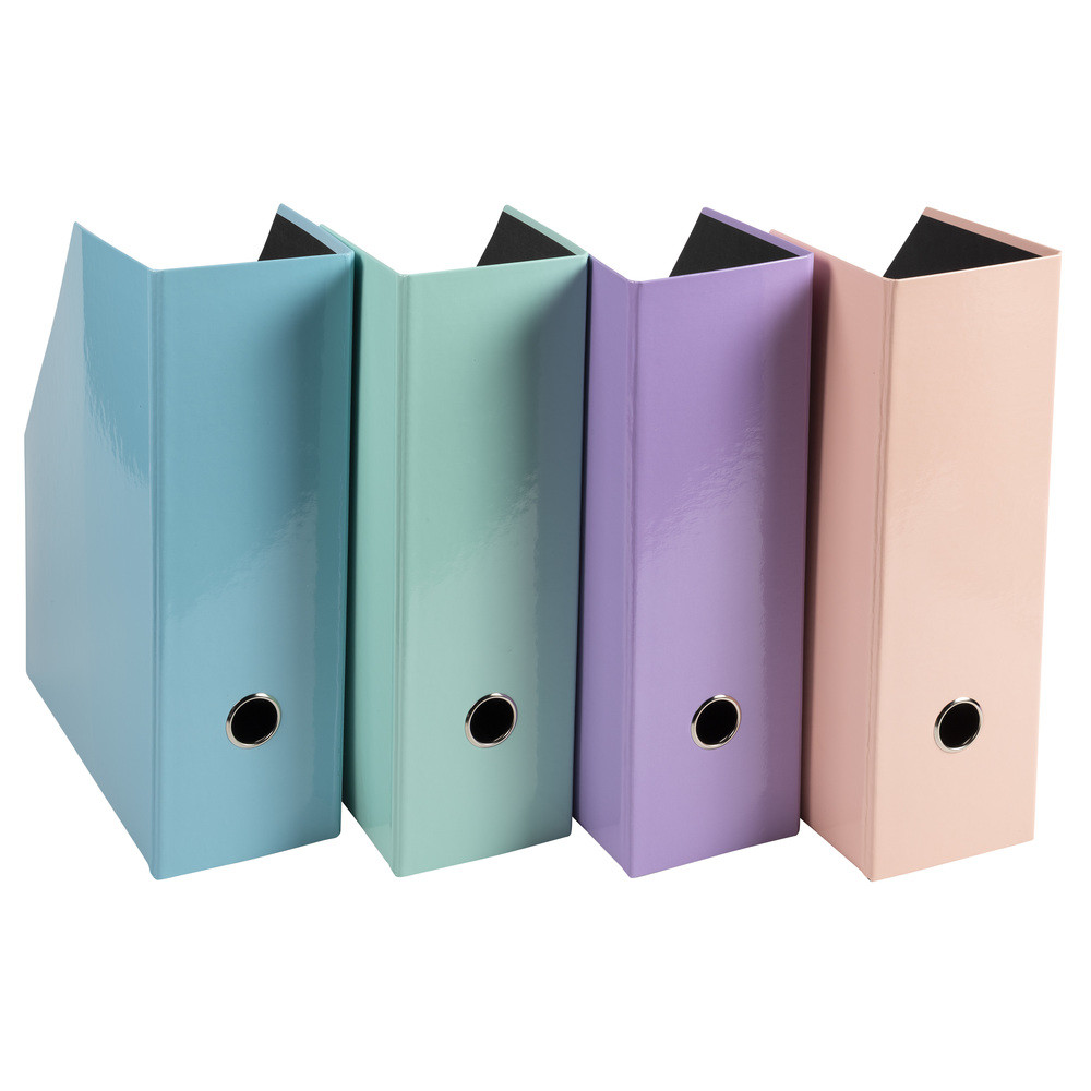 EXACOMPTA Lot de 2 porte-revues Aquarel dos 100 mm - A4 - Couleurs assorties
