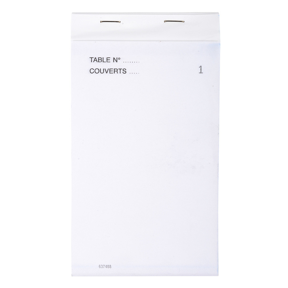 EXACOMPTA Bloc Matre d'Htel 50 feuillets autocopiants numrots en tripli - Format 9,5x17 cm