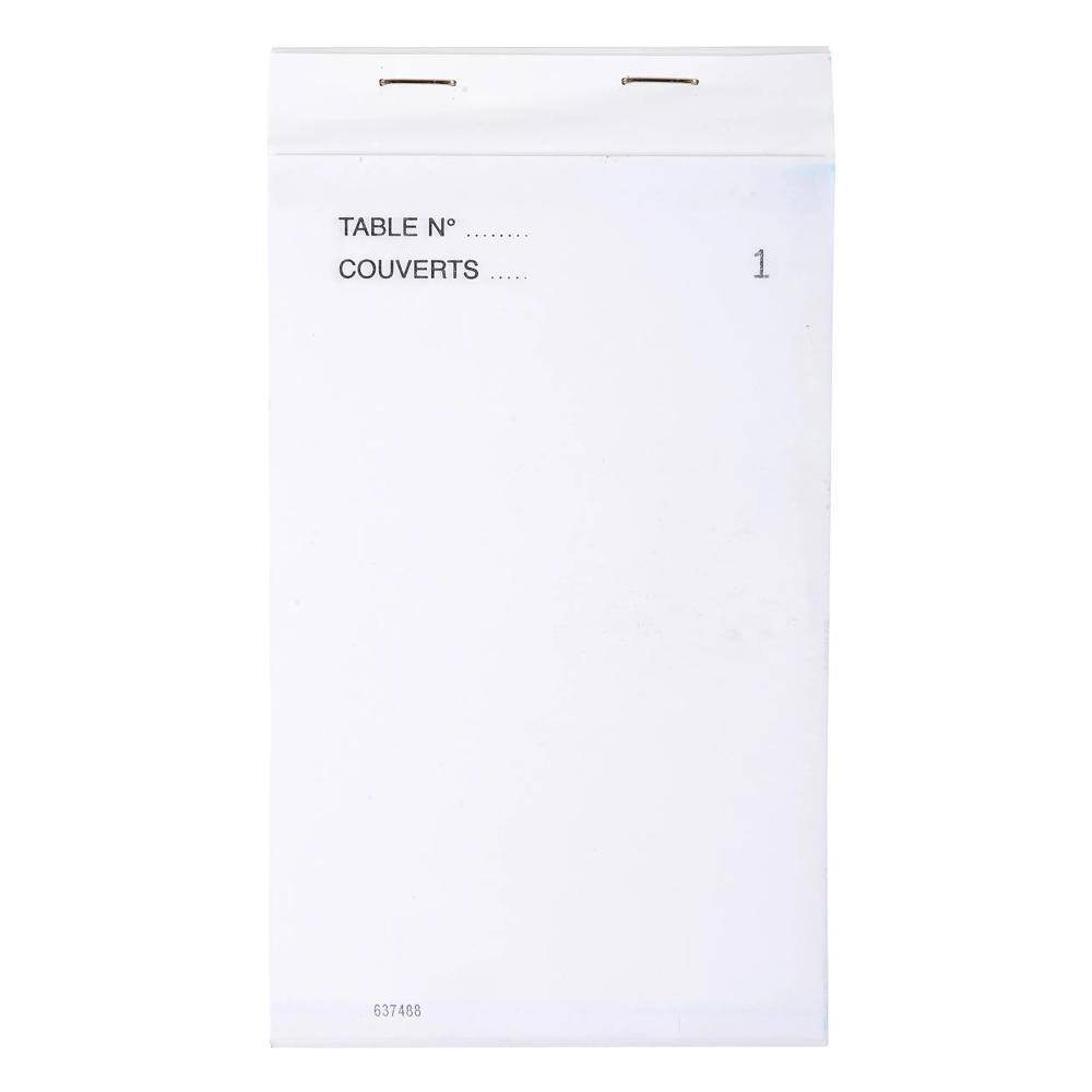 EXACOMPTA Bloc Maître d'Hôtel 50 feuillets autocopiants numérotés en tripli Format 9 5x17 cm