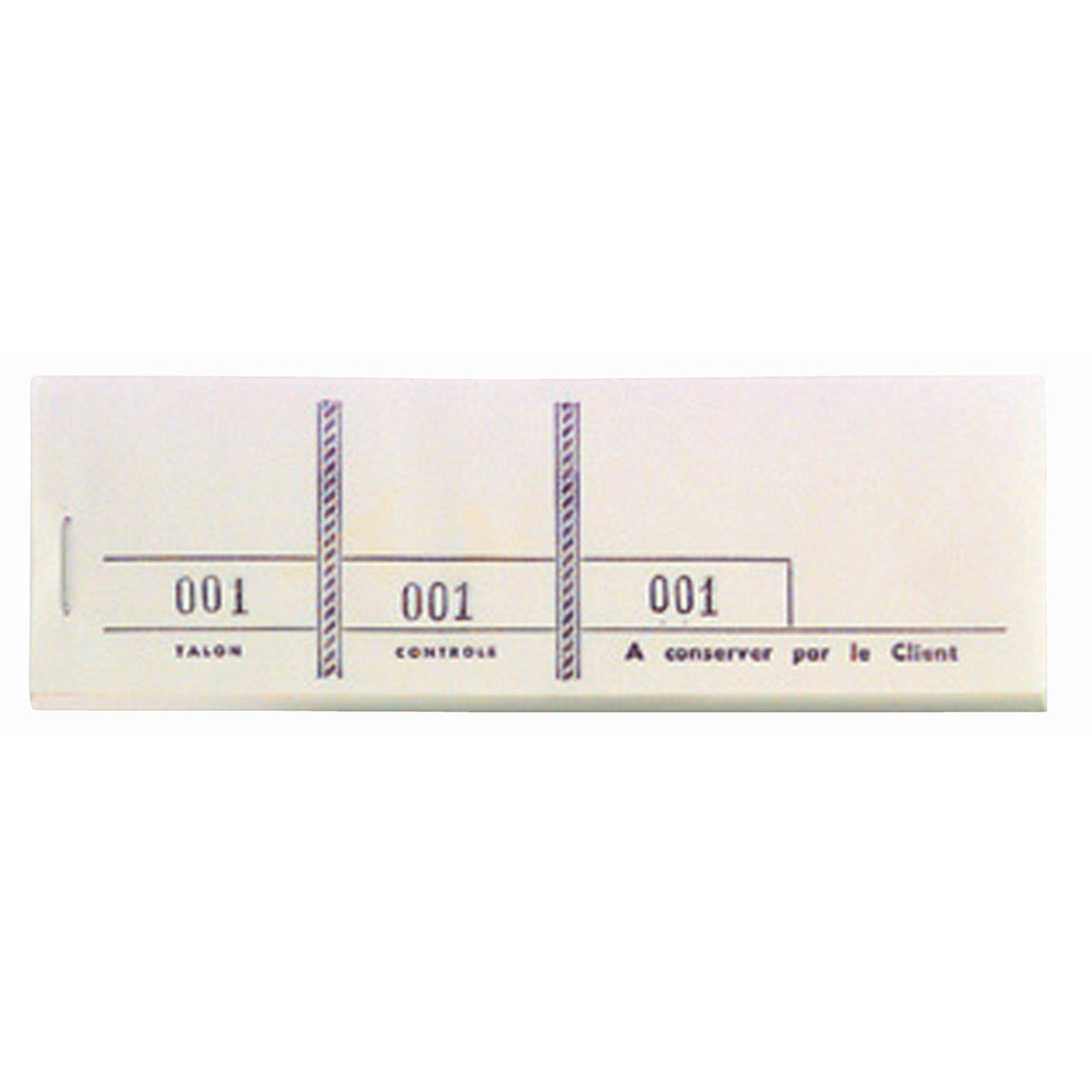 EXACOMPTA Bloc passe-partout 100 feuillets numrots de 3 volets - Format 4,8x15 cm - Blanc