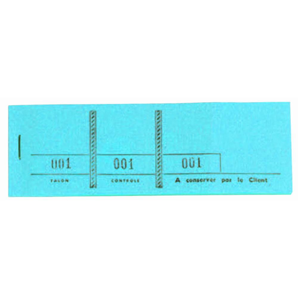 EXACOMPTA Bloc passe-partout 100 feuillets numrots de 3 volets - Format 4,8x15 cm - Bleu