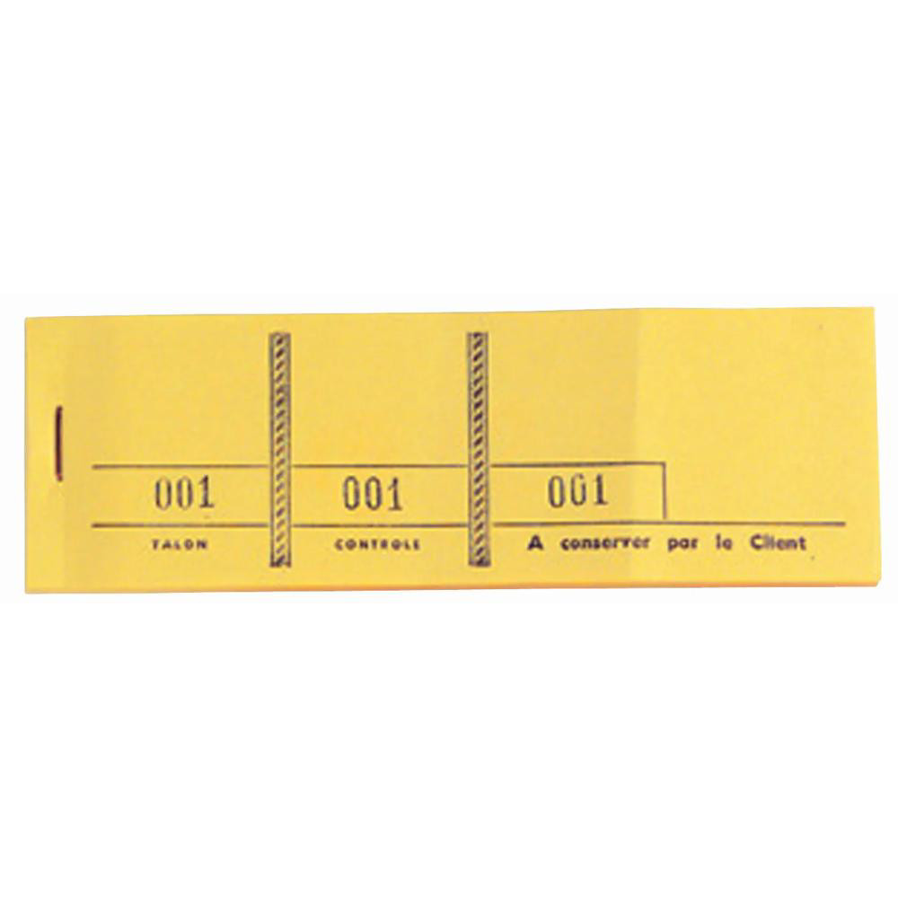 EXACOMPTA Bloc passe-partout 100 feuillets numrots de 3 volets - Format 4,8x15 cm - Jaune