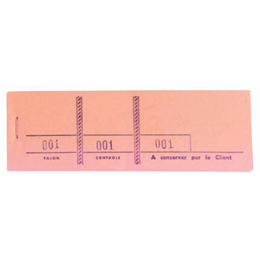 EXACOMPTA Bloc passe-partout 100 feuillets numrots de 3 volets - Format 4,8x15 cm - Rose