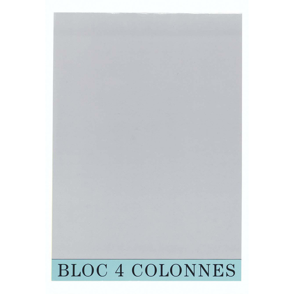 EXACOMPTA Bloc de contrle comptable 29,7x21cm - 4 colonnes - 70 feuillets - Gris