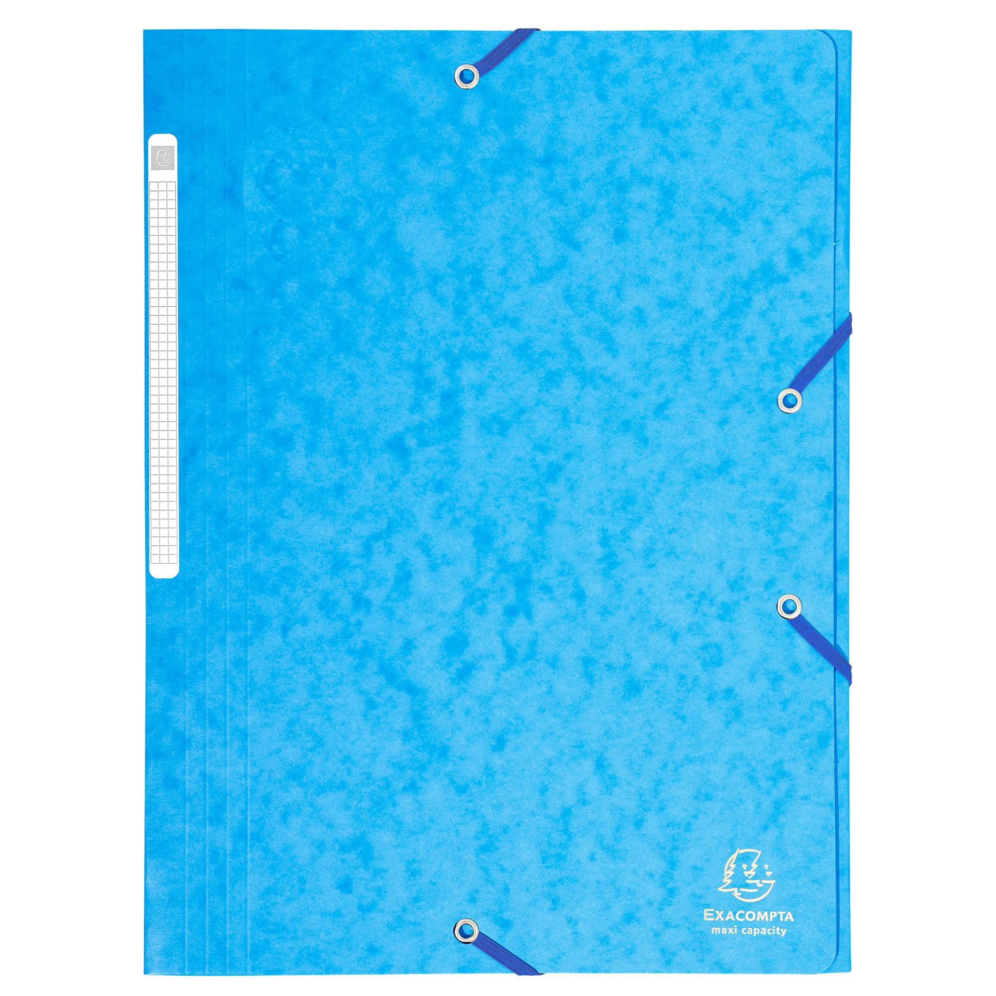 Exacompta Chemise à élastiques Maxi capacity carte lustrée 425gm2 - A4 Bleu - vue 2