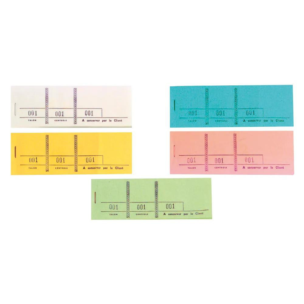 EXACOMPTA Bloc passe-partout 100 feuillets numrots de 3 volets - Format 4,8x15 cm - Couleurs assorties