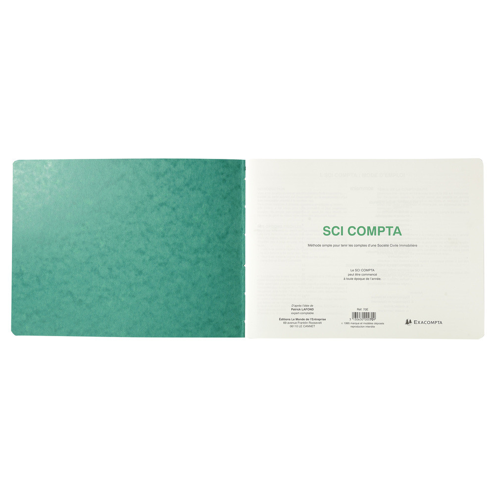 EXACOMPTA Piqre 24x32cm - SCI Compta 80 pages - Couleurs assorties