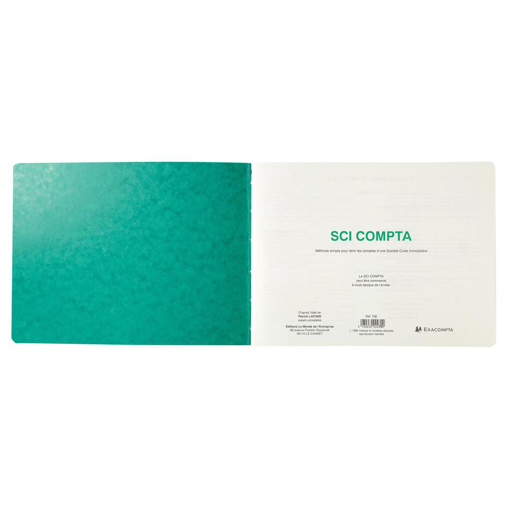 EXACOMPTA Piqûre 24x32cm SCI Compta 80 pages Couleurs assorties