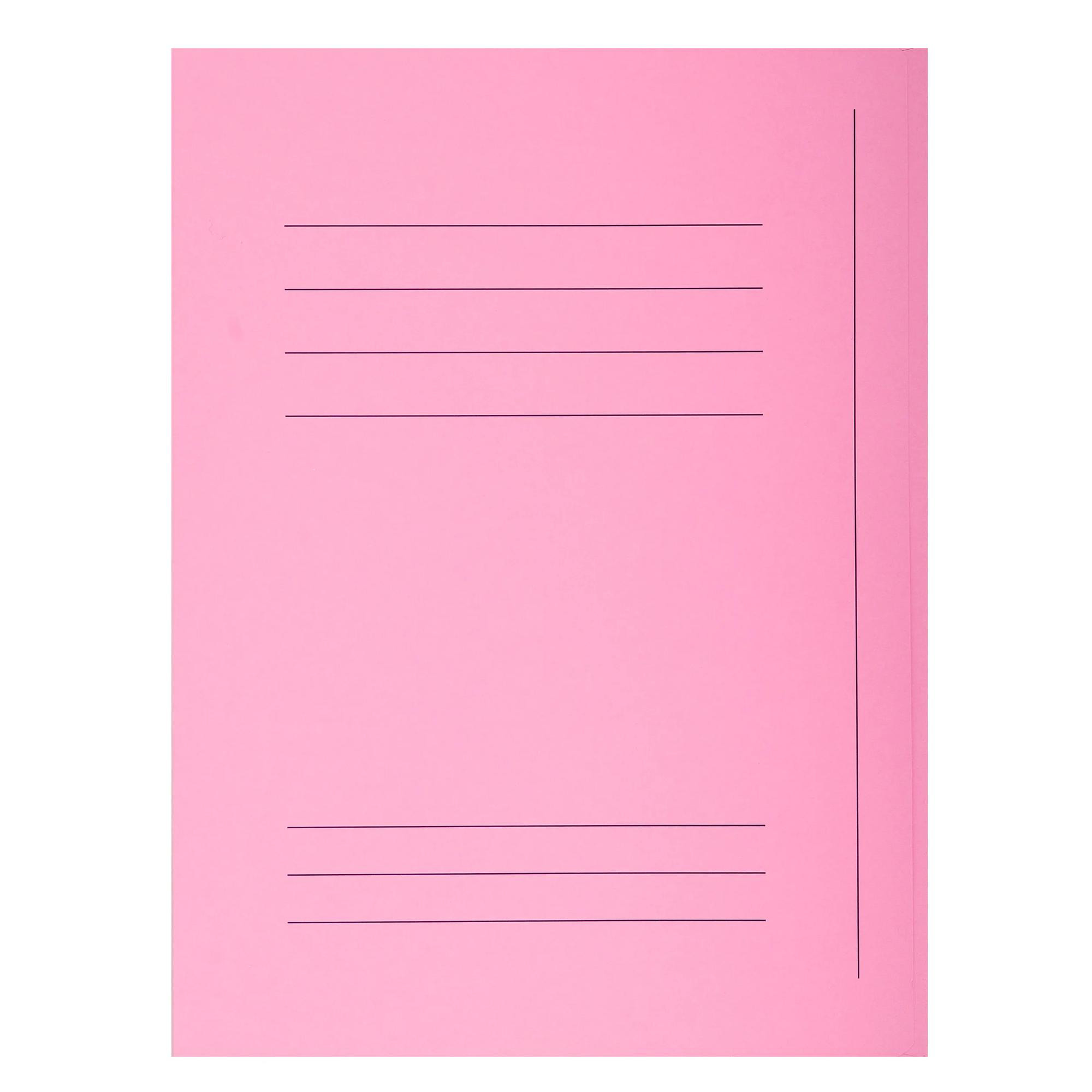 EXACOMPTA Paquet 50 chemises imprimées 3 rabats SUPER 210 - 24x32cm - Rose