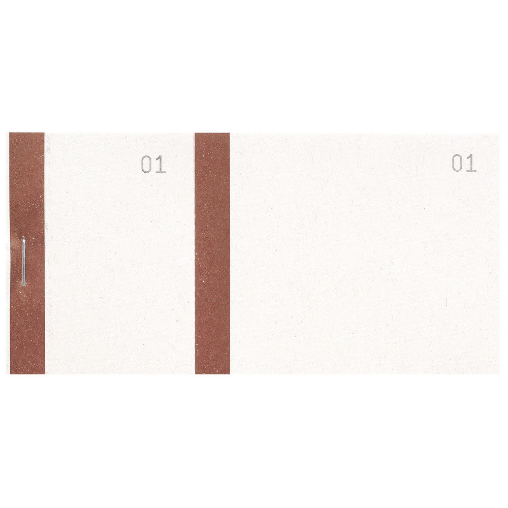 EXACOMPTA Bloc vendeur  bande couleur 100 feuillets double numrotage - Format 6 ,6x13,5 cm - Bistre