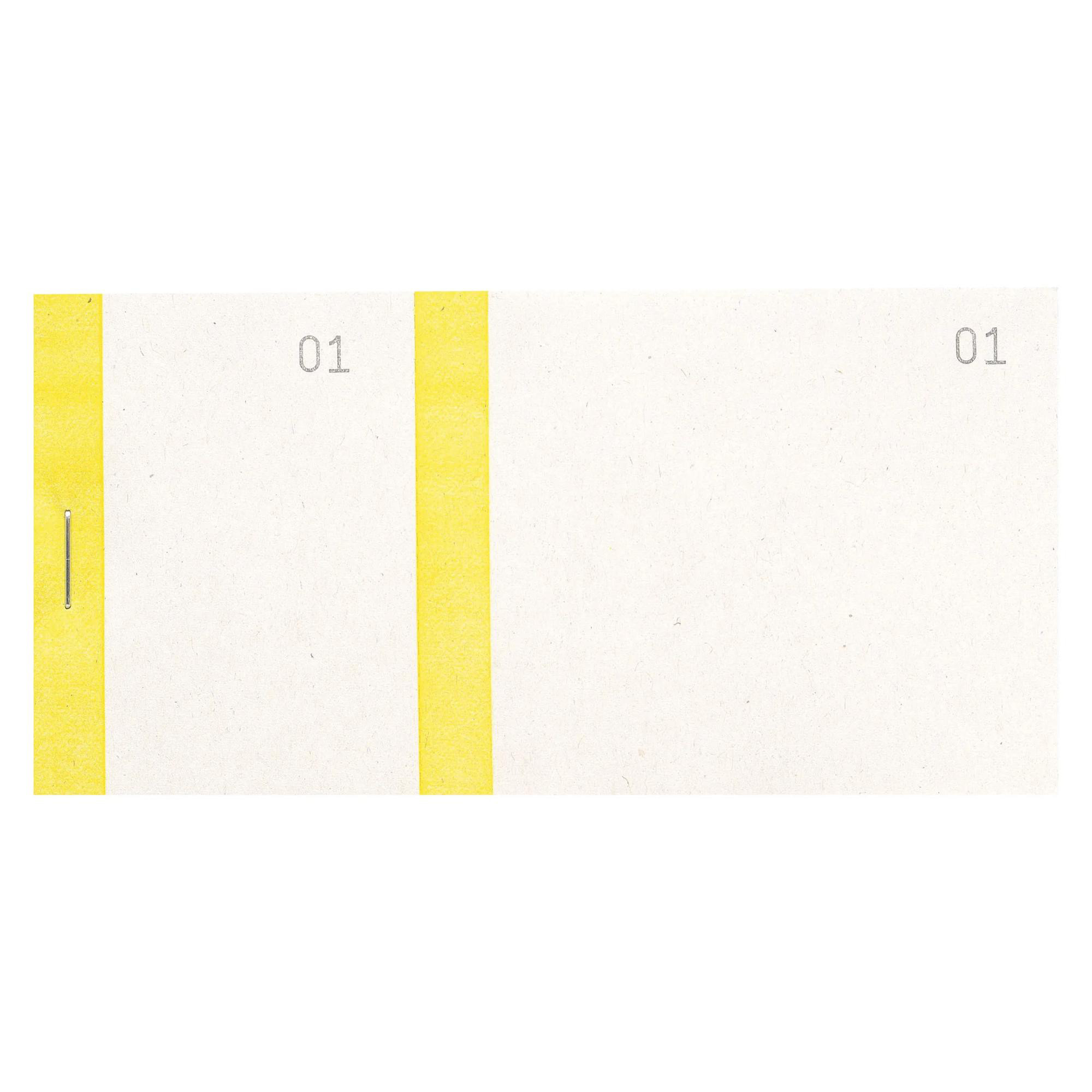 EXACOMPTA Bloc vendeur à bande couleur 100 feuillets double numérotage Format 6 6x13 5 cm Jaune