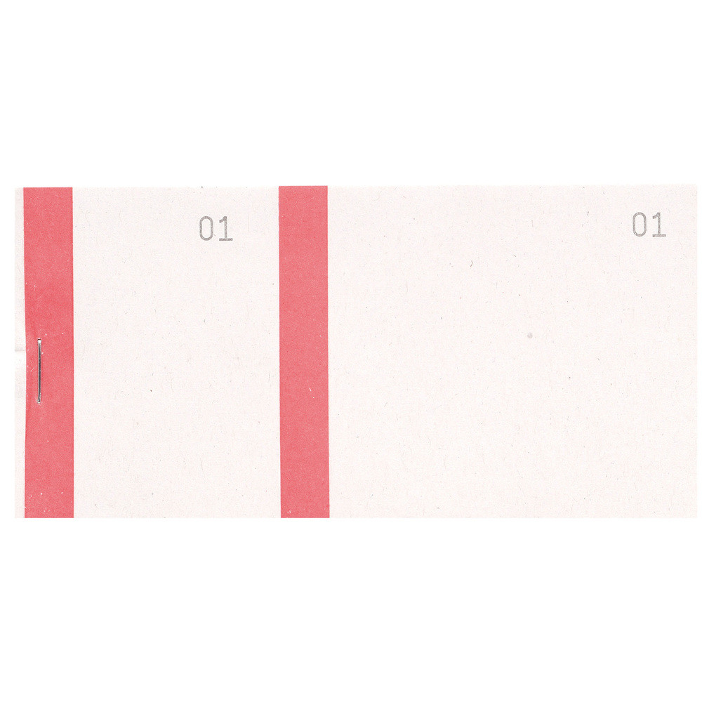 EXACOMPTA Bloc vendeur  bande couleur 100 feuillets double numrotage - Format 6 ,6x13,5 cm - Rouge