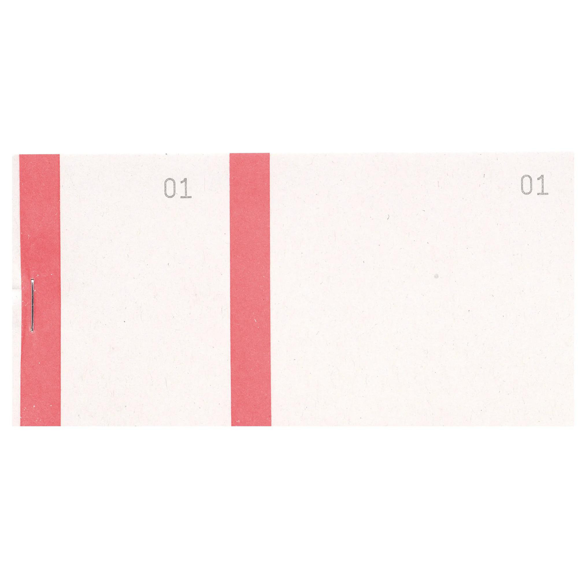 EXACOMPTA Bloc vendeur à bande couleur 100 feuillets double numérotage Format 6 6x13 5 cm