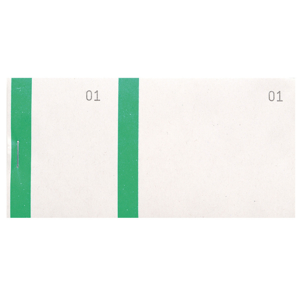 EXACOMPTA Bloc vendeur  bande couleur 100 feuillets double numrotage - Format 6 ,6x13,5 cm - Vert