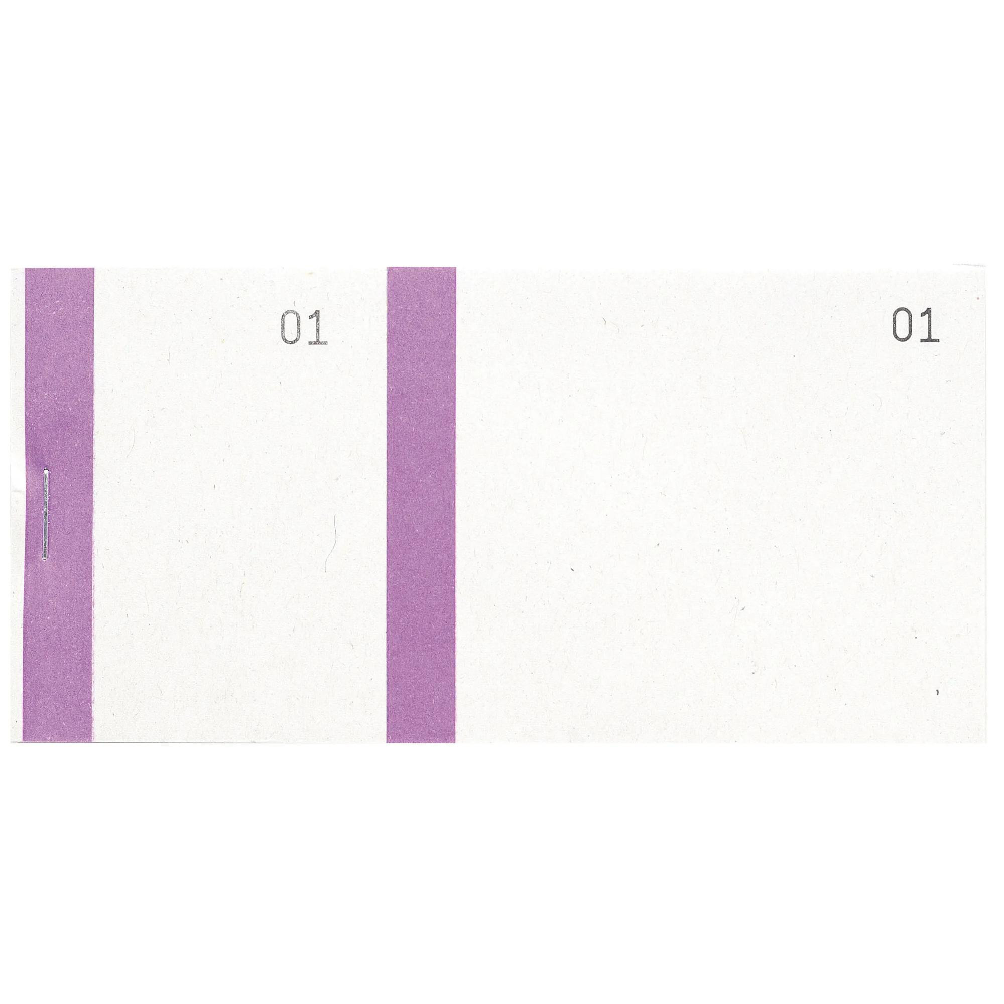 EXACOMPTA Bloc vendeur à bande couleur 100 feuillets double numérotage Format 6 6x13 5 cm