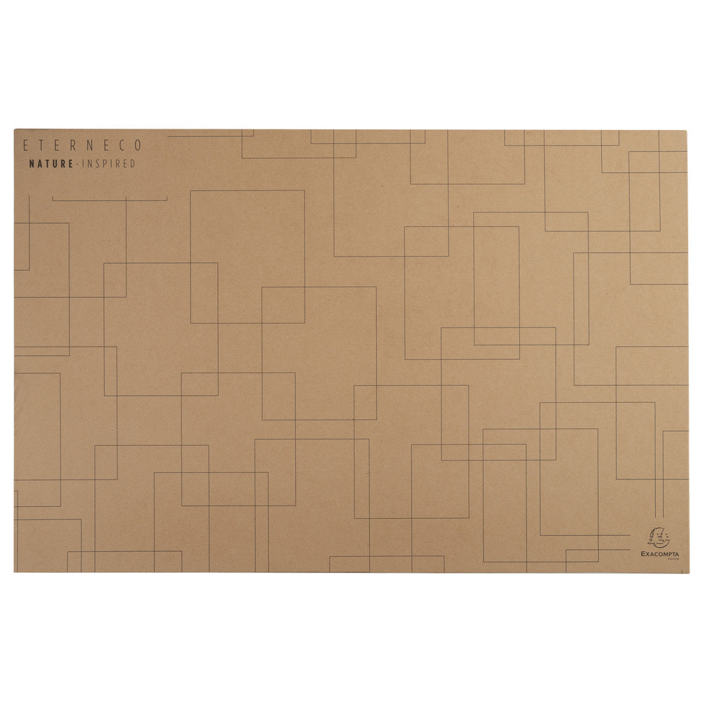 EXACOMPTA Sous-mains en carton Eterneco - Brun motifs gomtriques