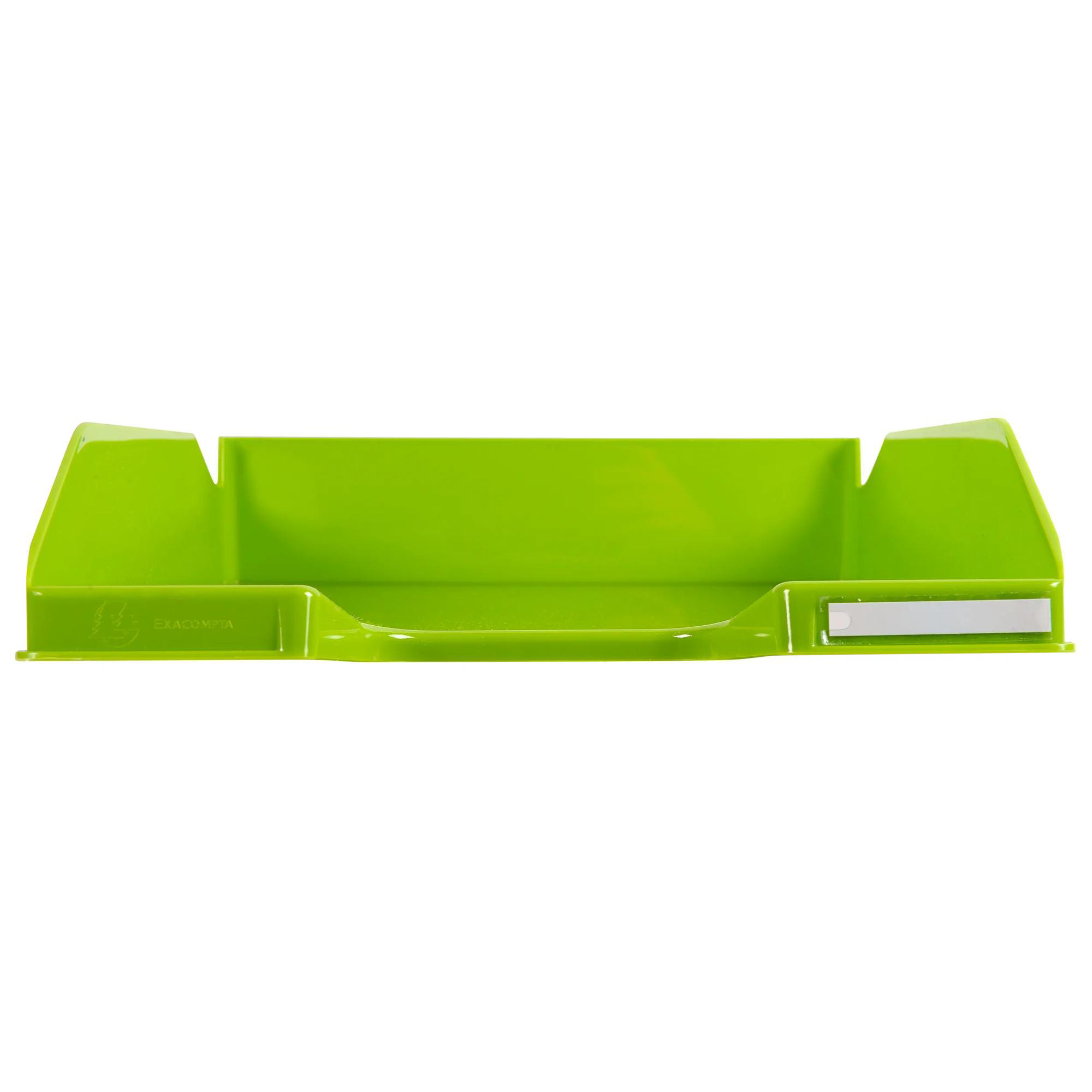 EXACOMPTA Corbeille à courrier Combo Midi Iderama - Vert anis brillant